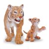 Gemini&Genius Tiger Toy Figures for Kids, Safari Tiger Animal Action Figures with Cub, Wildlife Animal Toys, Great for Kids Gift, Party Favors, Treasure Box Prizes, Goodie Bag Fillers or Cake Toppers