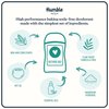 HUMBLE BRANDS Aluminum-Free Deodorant, Vegan and Cruelty- free, Formulated for Sensitive Skin, Sensitive Simply Unscented Deodorant Full & Travel Pack