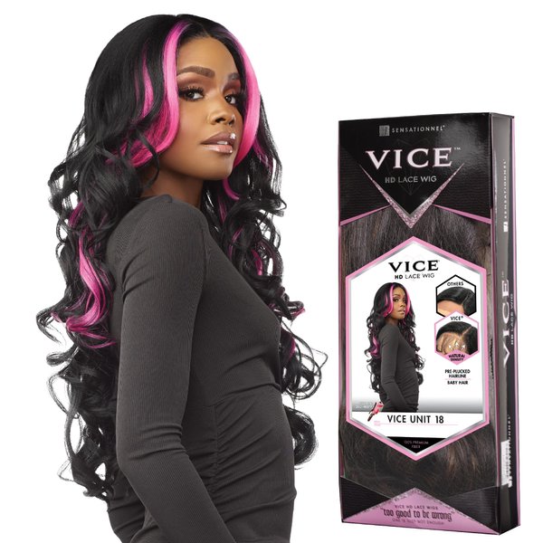 Sensationnel Vice Lace Front Wigs - Vice Unit 18 5 inch Deep part synthetic wig preplucked hairline frontal with babyhair – VICE Unit 18 (BALAYAGEASHBLONDE)