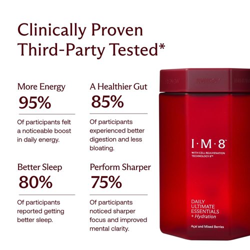 IM8 Daily Ultimate Essentials All-in-One Multivitamin Supplement (30 Servings, Starter Kit - Scoop + Tumbler Included)