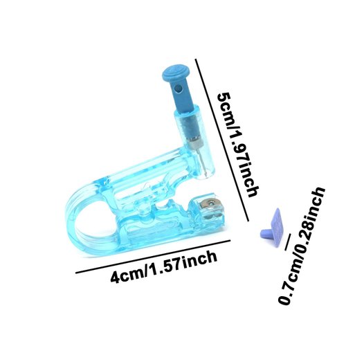 Honbay 6PCS Disposable Ear Piercing Guns and 1PCS Piercing Gun Aid Kit with Ear Studs Portable Ear Piercing Tools for Home or Salon