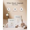 MASTINA White Mastic Ampoule Sheet Mask (4pc) - Illuminating, Radiance-Boosting. Ultra-Moisturizing Facial Mask. Intensive Korean Skin Care. Fermented Mastic Gum