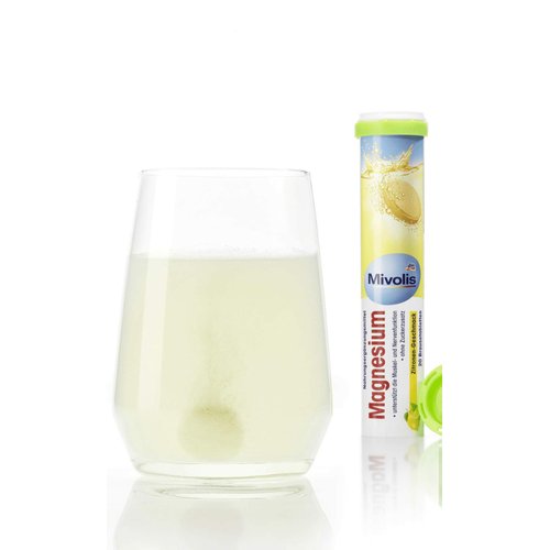 Mivolis Magnesium effervescent Tablets - Dietary Supplements 8 Tubes x 20 pcs | Germany