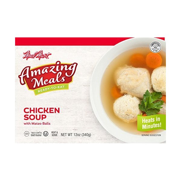 MEAL MART AMAZING HEAT AND SERVE MEALS CHICKEN SOUP WITH MATZOH BALLS