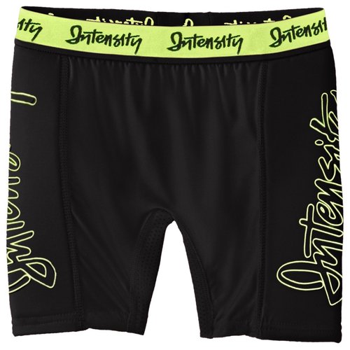 Intensity Girl's Low Rise Slider Softball Shorts, Medium, Black Optic Yellow