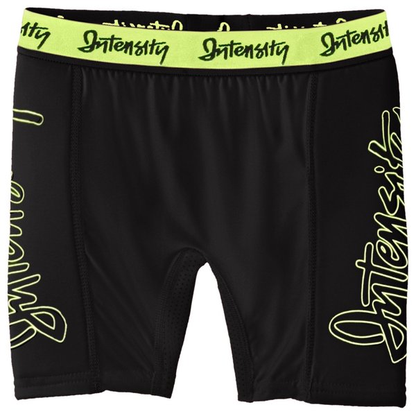 Intensity Girl's Low Rise Slider Softball Shorts, Medium, Black Optic Yellow