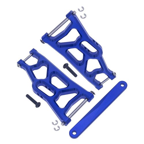 4-Pack Aluminum Front & Rear Suspension A-Arms & Tie Bar Replacement of 2555 3631 2532 for Traxxas 1/10 Slash 2WD RC Car Upgrade Parts Hop Ups