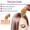 Hair Oil Applicator Bottle with Scalp Massager, Root Comb Applicator for Hair Growth and Oiling (Transparent White)