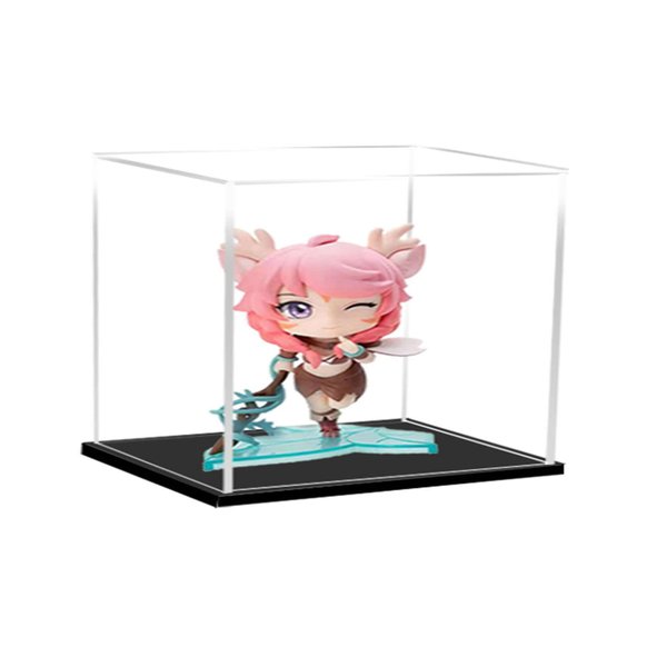 Clear Acrylic Display Case Box ，Versatile Collectibles Display Dustproof Showcase with Thickening Base，for Display Action Figures Home Storage Organizing Toys (10x8x8inch/25x20x20cm)