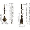 Hyamass 2Pcs 12inch Vintage Hollow Out Charm Pendant Ceiling Fan Danglers Fan Pulls Chain Extender with Ball Chain Connector（Bronze）