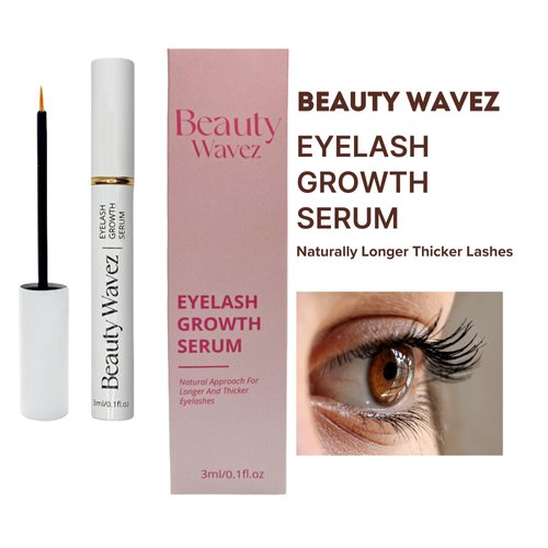 Beauty Wavez Eyelash Growth Serum,Natural Formula for Longer, Thicker Lashes,Brow and Lash Growth Serum, 30ML pack