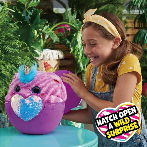 Rainbocorns Wild Heart Surprise Zebra - 11" Collectible Plush Stuffed Animal - 10 Layers of Surprises, Unicorn Slime Mix, Nail Decals, Sparkle Sequin, Ages 3+ by ZURU