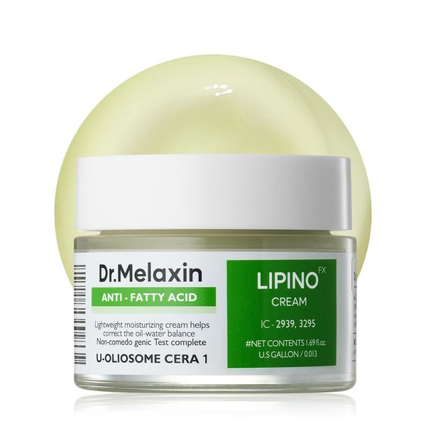 Dr.Melaxin Lipino Anti-Fatty Acid Noncomedo Cream | Daily Moisturizer Face Cream with Ceramide For Oily Skin | Smooths Skin Texture & Non-Comedogenic 1.69fl.oz