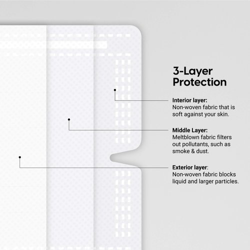 IRIS USA 50-Piece Earloop Face Mask