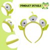 GHGMAO Alien Headband Three-eyed Monster Toy Plush Headband for Kids and Adults, Alien Costume Accessories Alien Ears for Theme Party Cosplay and Halloween Costumes (Alien-Light Green)