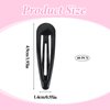 40 Pcs Hair Clips Hair Barrettes Metal Hair Clips Snap Hair Clips for Styling 2 Inch Small Flat Hair Clips Black Hair Clips for Women Girls Kids