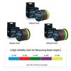 RUNCL Braided Fishing Line, Abrasion Resistant Durable Fishing Line for Saltwater Freshwater, No Stretch, Smaller Diameter, Hi Vis Rainbow Color Measure Line, 328-1093 Yds