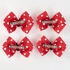 4Pcs Mouse Ears Bow Clips for Girls Women 4Inch Birthday Party Decorations Gift Costume Hair Accessories Polka Dot Red