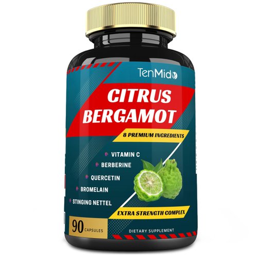Citrus Bergamot Extract Capsules 4780mg with VitaminC, Berberine, Quercetin, Bromelain, Echinacea, Black Pepper - 3 Months Supply, 90caps