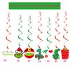 20Pcs Christmas 1st Birthday Hanging Swirls, Xmas Red Green Christmas First Birthday Party Hanging Decor Whirl,Cartoon Ceiling Streamers for Christmas Birthday Party,Guess Who is Turning One