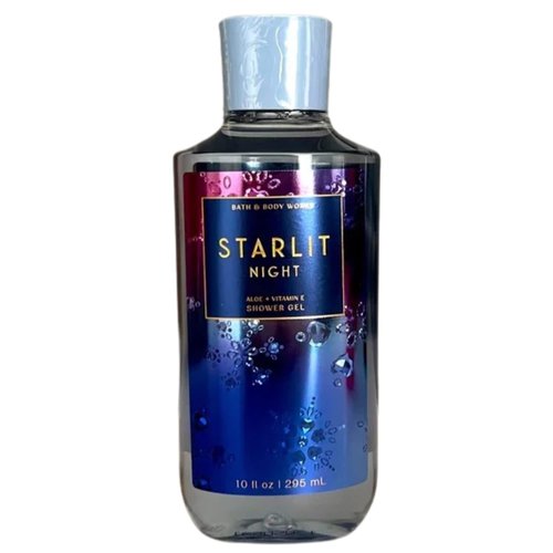 Bath and Body Works Gift Set of 10 oz Shower Gel and 8 oz Lotion (Starlit Night), Multicolor