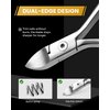 Tisojpod Toenail Clippers, Professional Ingrown Nail Clippers for Men Women& Seniors, Toenail Clippers for Thick Toenails, Premium Quality Stainless Steel Nail Clippers with Super Sharp Curved Blades