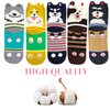 Pack of 5 Sweet Animal Design Women's Casual Comfortable Cotton Crew Socks, Style 1, One Size (5-8.5)