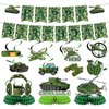Yoyuspy Camo Birthday Party Decorations - 13PCS Army Birthday Party Decorations Set Camo Happy Birthday Banner Hanging Swirls Honeycomb Centerpieces Decor Military Theme Party Supplies for Boys