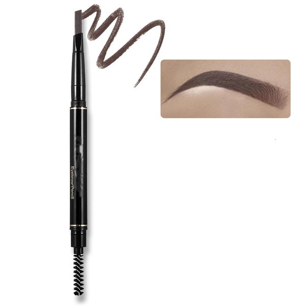 MAEPEOR Ultimate Eyebrow Pencil 5 Colors Retractable Define Eyebrow Pencil Longwearing and Waterproof Brow Pencil for Fuller & Defined Looking (Drak Brown)