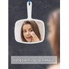 OMIRO Hand Mirror, Handheld Mirror with Handle, American White