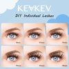 KevKev Lash Clusters Individual Lashes 3D Fluffy Eyelash Clusters 320 Pcs Cluster Lashes 30+40+50D Wispy Volume Lashes DIY Lash Extensions Thin Band & Soft (Fluffy 30+40+50D,D-8-16mix)