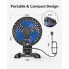 AaoLin USB Desk Fan, Table Fan with CVT Variable Speeds, Quiet Portable, Desktop Mini Personal Fan for Room, Home, Office