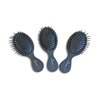 Essential Mini Hair Brush by BeaverStrong, Pocket-size Detangler Brush with Soft Bristles for Travel, Toddlers, Kids, Teens (Charcoal Black)