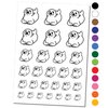 Baby Harp Seal Temporary Tattoo Water Resistant Fake Body Art Set Collection - Black (One Sheet)