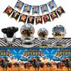 Skybooly 171 Pcs Monster Truck Party Supplies Serves for 24 Guests Monster Truck Birthday Decorations Set Include Banner Plates Napkins Cup Tablecloth for Car Themed Birthday Party Decorations