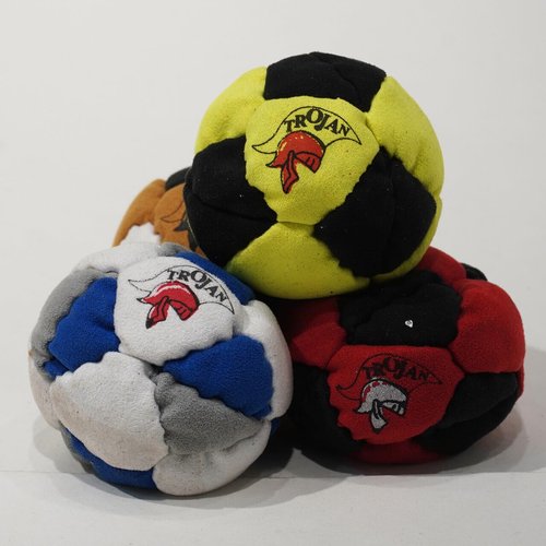 World Footbag Trojan Hacky Sack Footbag, Grey/Red