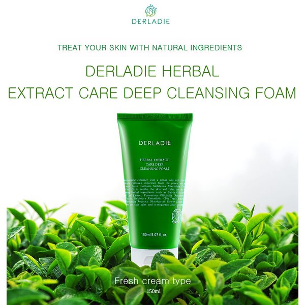 DERLADIE HERBAL EXTRACT CARE DEEP CLEANSING FOAM 150ml / 5.07 fl.oz