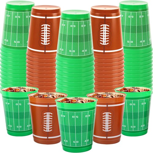 Sawowkuya 24pcs Football Cups 16OZ Football Party Decorations Cups for Football Theme Decoration