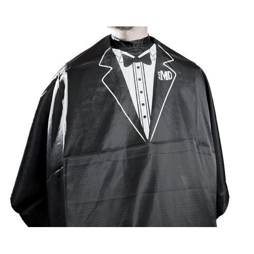 MD® Nylon Tuxedo Professional Hair Cutting Cape (Black)