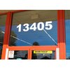 White - Storefront Address Numbers - 12" Tall - Custom Vinyl Decal - Die Cut Sticker - Business Glass Window