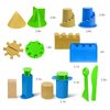 TOMMYHOME Beach Toys-Sand Brick Maker and Castle Set Compatible with Kinetic Sand.Sand Castle Making Tools (Castle)
