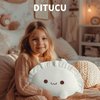 Ditucu Cute Dumpling Plush Pillow Funny Food Soup Stuffed Animals Plushies Toys Soft Hugging Gifts for Kids White 14 inch