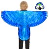 D.Q.Z Bird-Wings-Costumes for Kids with Bird Masks, 3 Pack Eagle Owl Wings for Boys Girls Halloween Dress Up Party Supplies (Parrot)