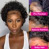 Short Curly Lace Wig Pixie Wigs For Black Women Human Hair 150% Density Pixie Cut Lace Front Wigs Human Hair 13x1 Short Curly Lace Front Wigs HD Glueless Pre Plucked Short Lace Front Pixie Cut Wig