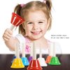 Yalloy Handbells Set Metal Hand Bells Set Coloful Toddler Handbell Musical Toy 8 Note Diatonic For Kids Bells Instrument,Festival,Musical Teaching,Church Chorus,Wedding,Family Party