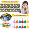 SNLN Building Blocks Party Favors Birthday Supplies for Kids, Gift Box Straw Mini Bubble Wand Button Pin Slap Bracelet Keychain, Goody Bag Stuffer Filler Girls Boys Game Carnival Classroom Prize Decor