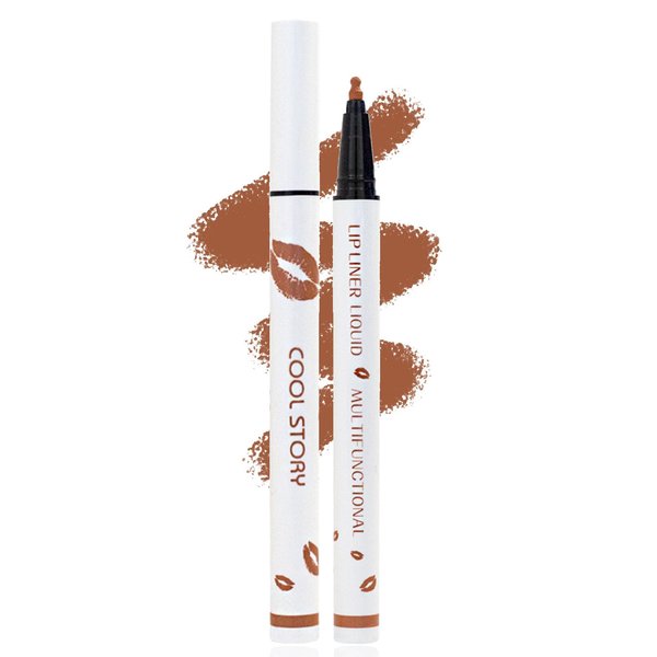 YUANLI Lip Stain Marker Pen, Lip Liner and Lipstick 2 in 1, Long Lasting Waterproof Matte Lip Tint Stain for Women, Hydrating and Waterproof 24 Hour Lip Liner Pencil & Liquid Lipstick - 05