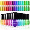 Morovan 15 Bright Color 0.25oz Air Quick Dry Nail Polish Gift Set for Women
