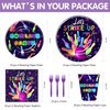 YJRJSC Bowling Birthday Party Supplies - Bowling Party Decorations Tableware, Paper Plate, Cup, Napkin, Fork, Strike Up Some Fun Bowling Ball Birthday Baby Shower Decorations Dinnerware | Serve 24