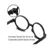 Party Supplies -24pcs Wand Pencil, 24pcs Black Glasses with Round Frame No Lenses for School Party, Birthday , Cosplay Party Decor, Halloween (48pcs all)